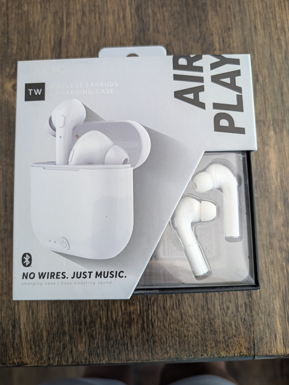Hype Air Play Wireless Earbuds - White